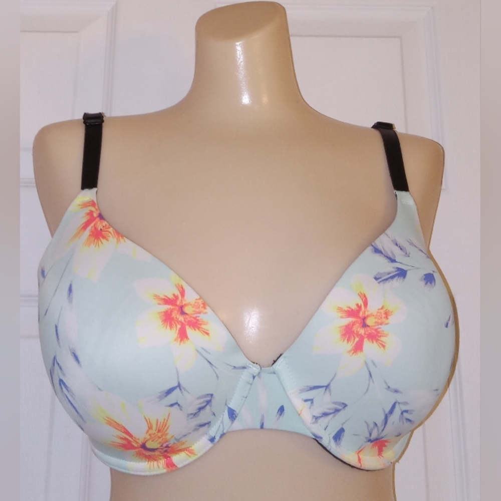 NWOT SIZE 36DD Victoria's Secret Blue and Yellow Floral Bra